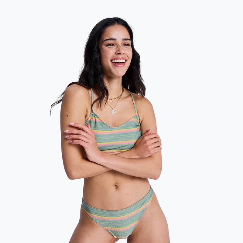 Dół od stroju kąpielowego ROXY Ocean Dreamer Cheeky oil green say it with stripes 4
