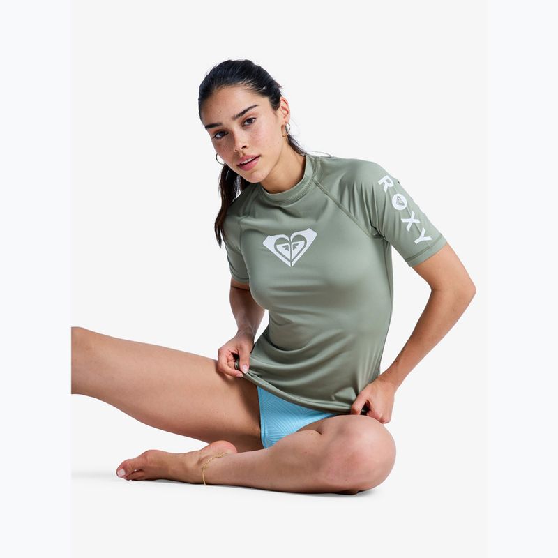 Koszulka do pływania damska ROXY Whole Hearted oil green 5