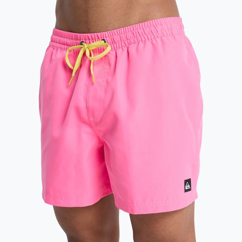 Szorty kąpielowe męskie Quiksilver Everyday Solid Volley 15" pink lemonade 5