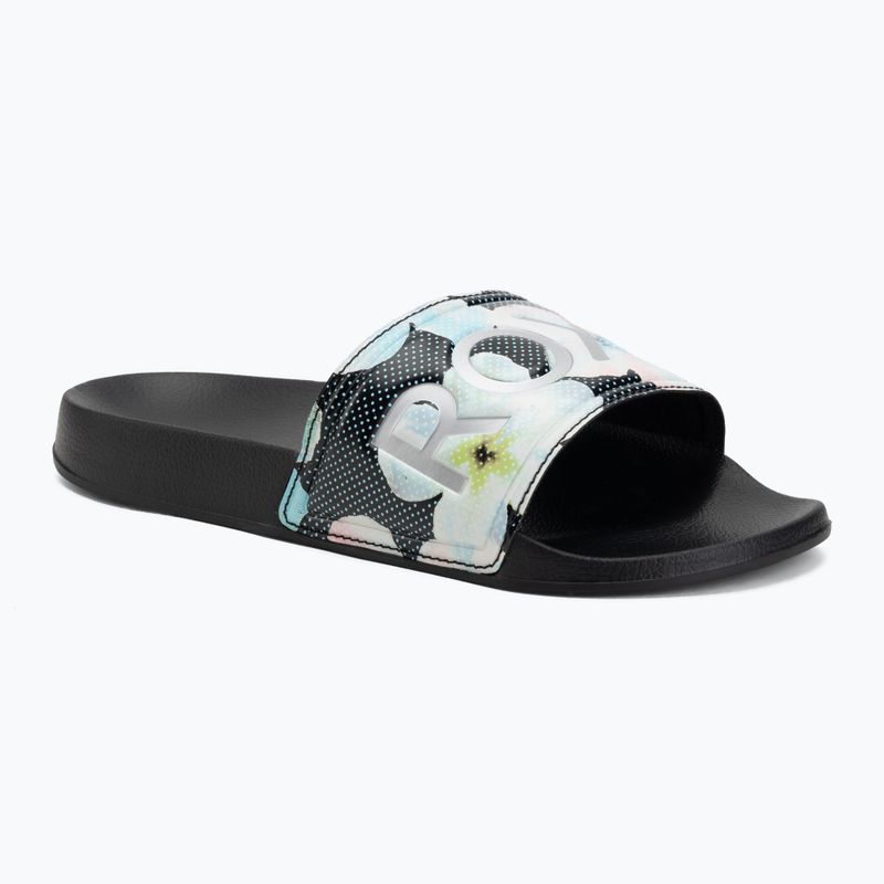 Klapki damskie ROXY Slippy II Printed black multi 1