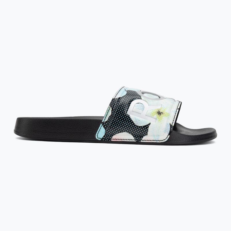 Klapki damskie ROXY Slippy II Printed black multi 1 2