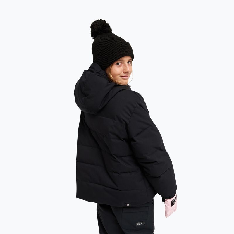 Kurtka snowboardowa dziecięca ROXY Snowyhill Puffy true black 3