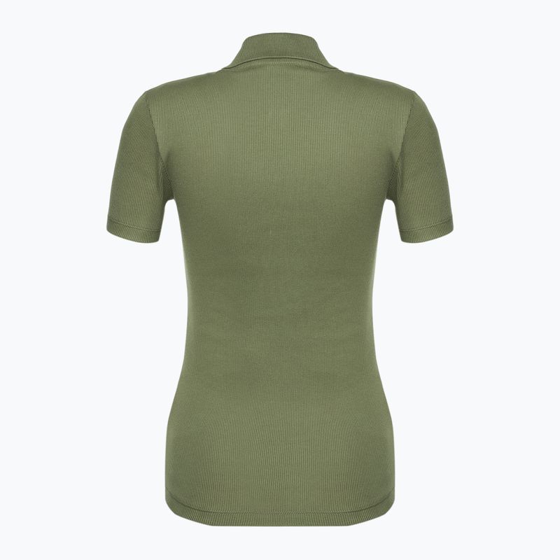 Koszulka polo damska Lacoste DF5377 khaki 2
