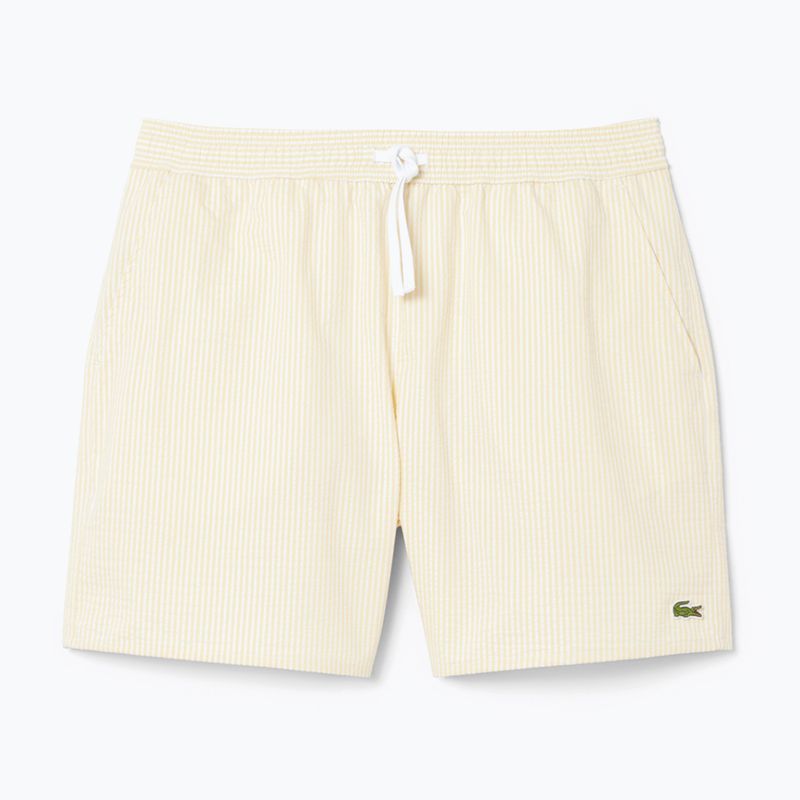 Szorty kąpielowe męskie Lacoste MH9089 white/yellow 5