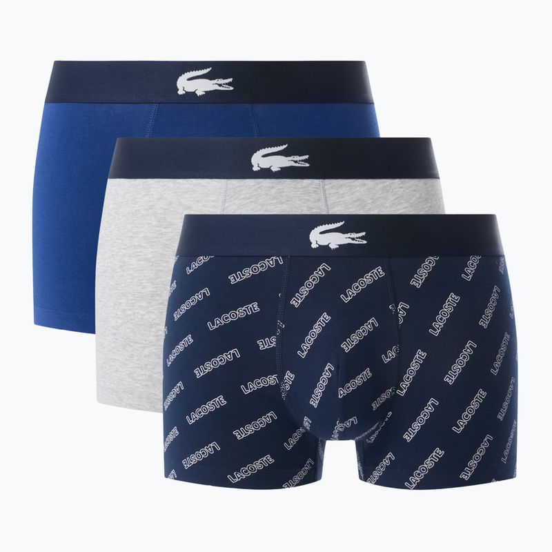 Bokserki męskie Lacoste 5H1288 3 pary navy blue/silver chine/methylene 7