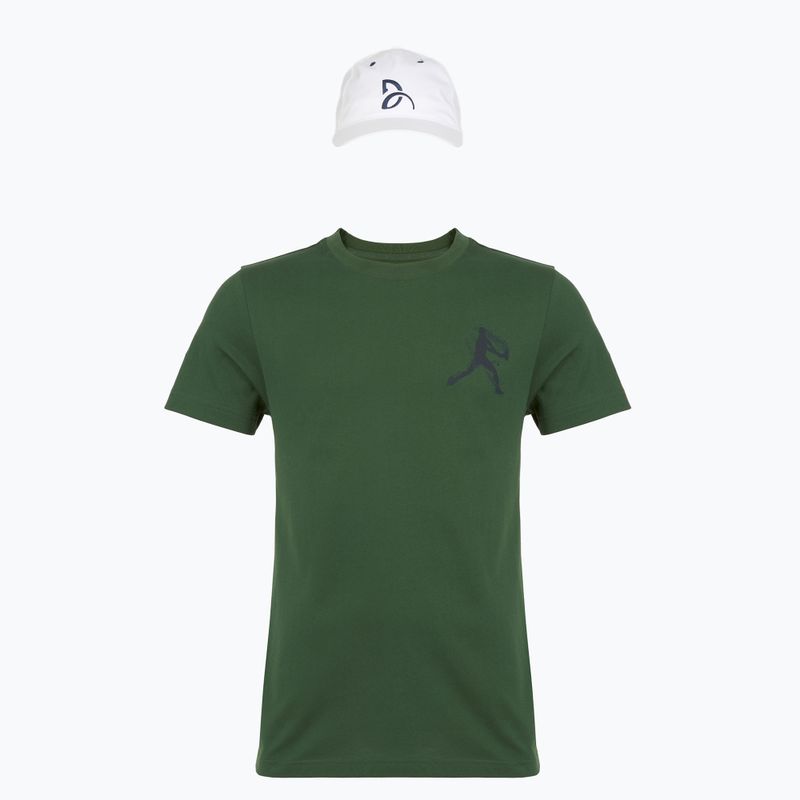 Koszulka tenisowa męska + czapka Lacoste Novak Djokovic TH1044 green/navy blue 7