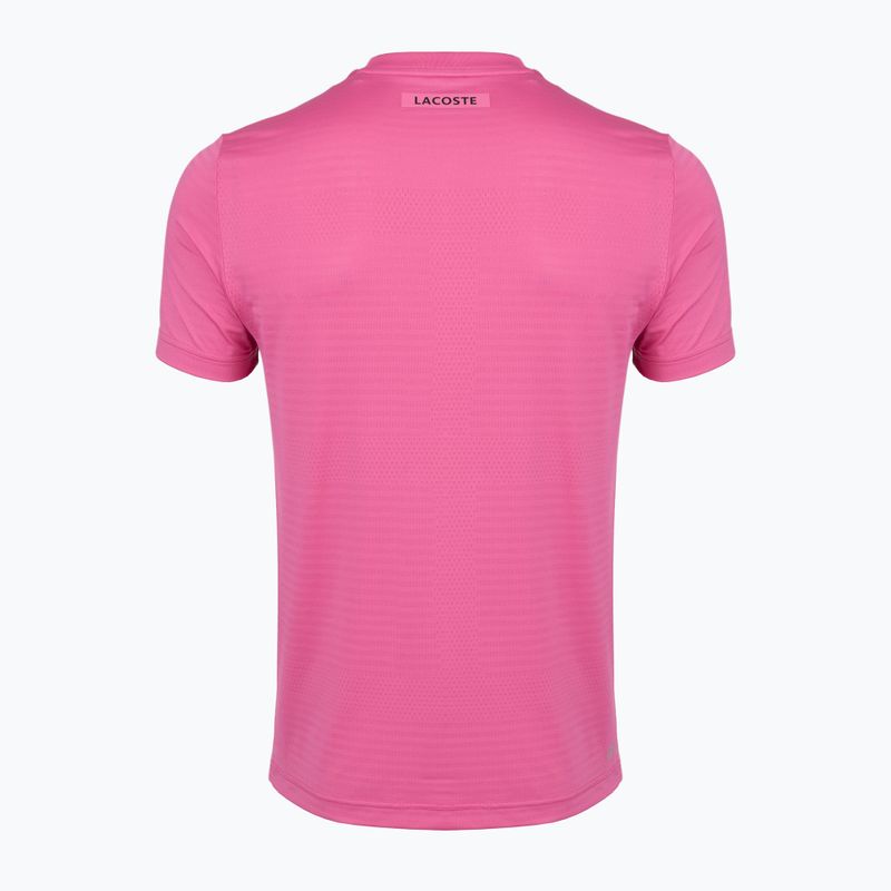 Koszulka tenisowa męska Lacoste TH0004 fuchsia pink 2