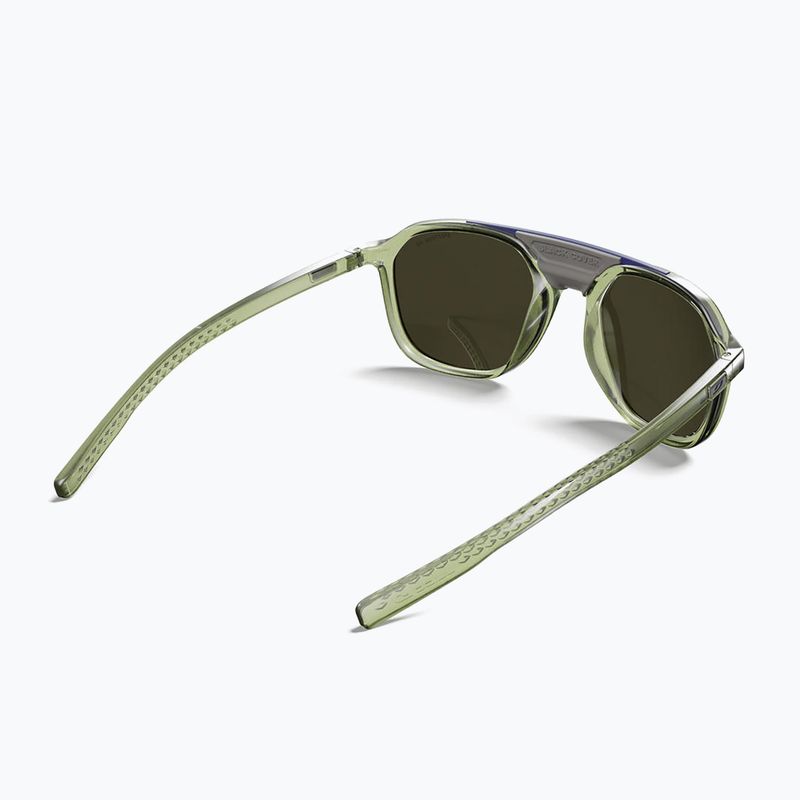 Okulary przeciwsłoneczne Julbo Slack Cover Spectron HD Polarized shiny translucent army green/gray 5