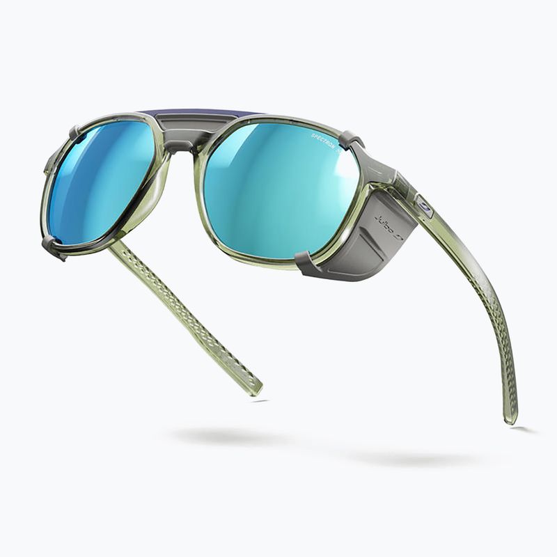 Okulary przeciwsłoneczne Julbo Slack Cover Spectron HD Polarized shiny translucent army green/gray 13