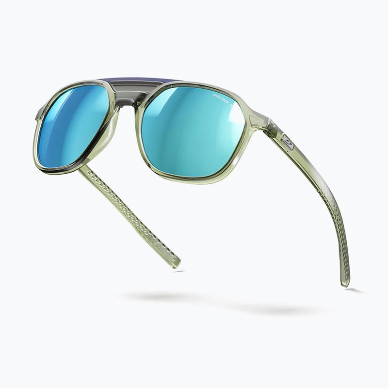 Okulary przeciwsłoneczne Julbo Slack Cover Spectron HD Polarized shiny translucent army green/gray 14