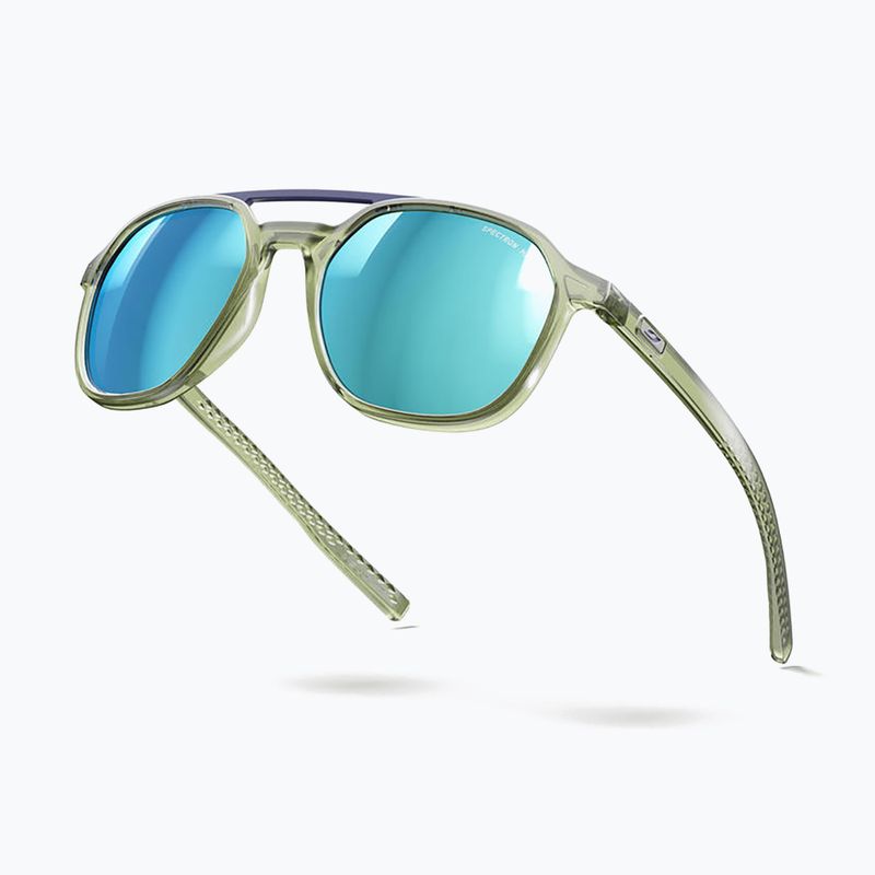 Okulary przeciwsłoneczne Julbo Slack Cover Spectron HD Polarized shiny translucent army green/gray 15