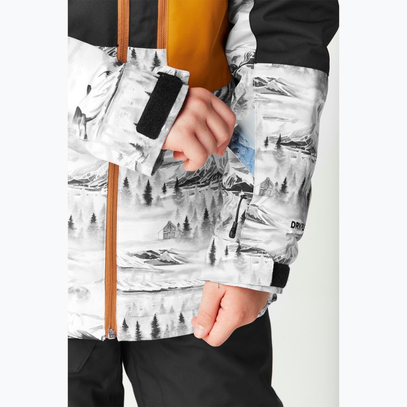 Kurtka narciarska dziecięca Picture Daumy black/mood print/honey 5