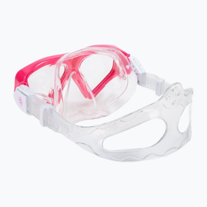 Zestaw do snorkelingu Aqualung Saturn Combo transparent/pink 4