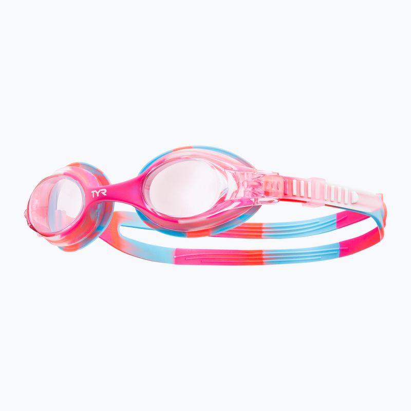 Okulary do pływania dziecięce TYR Swimple Tie Dye Non-Mirrored pink/pink/white 5