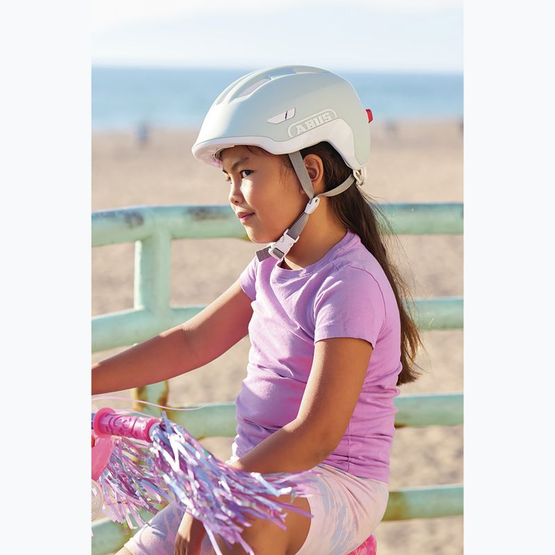 Kask rowerowy dziecięcy ABUS Smiley 3.0 ACE LED pure mint 9