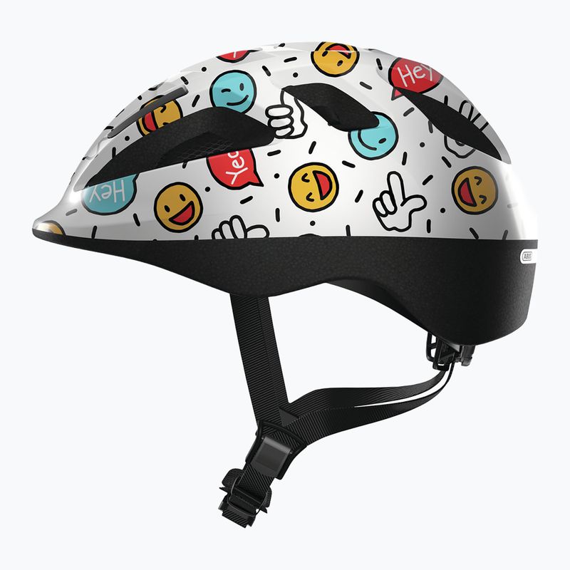 Kask rowerowy dziecięcy ABUS Smooty 2.0 white smiley 8