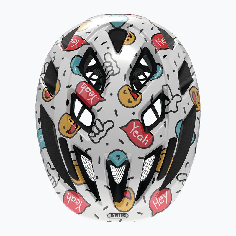 Kask rowerowy dziecięcy ABUS Smooty 2.0 white smiley 11