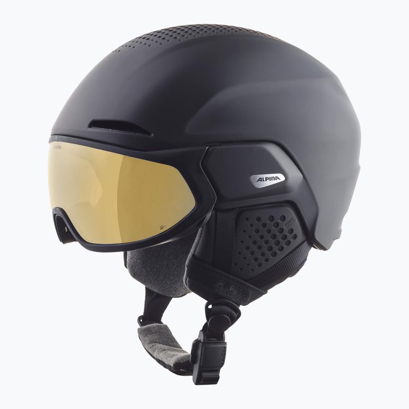 Kask narciarski Alpina Alto Q-Lite black matt/gold mirror 6