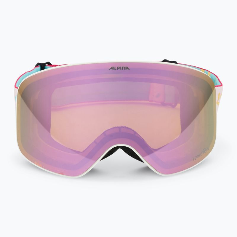 Gogle narciarskie dziecięce Alpina Fernie Q-Lite white/ flower matt/ rose 2