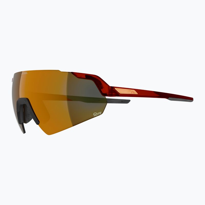 Okulary przeciwsłoneczne Alpina Turbo Air Q-Lite red transculent matt/gold mirror/pink 4