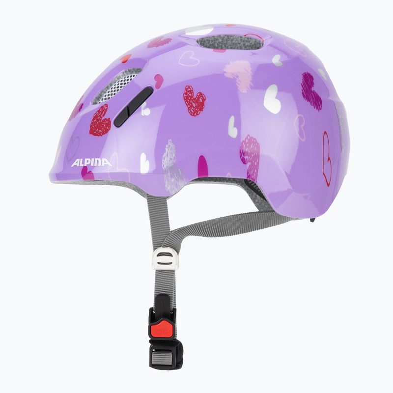Kask rowerowy dziecięcy Alpina Ximo 2 Jr purple hearts gloss 3