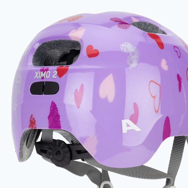 Kask rowerowy dziecięcy Alpina Ximo 2 Jr purple hearts gloss 8