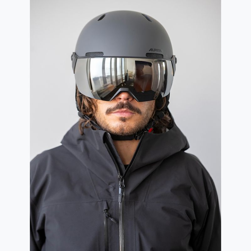 Kask narciarski Alpina Arber 2 Visor Q-Lite midnight grey 5