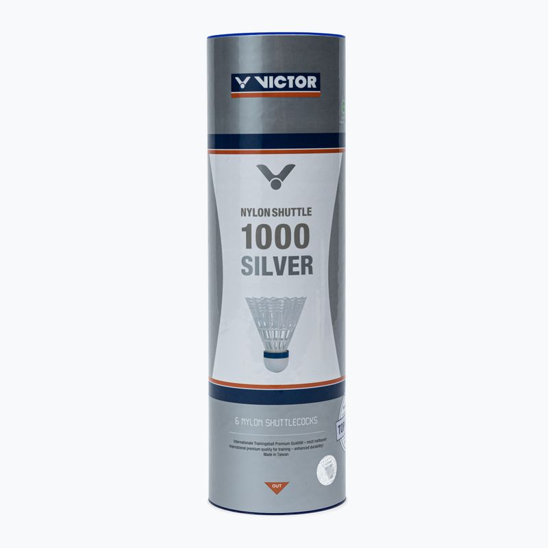 Lotki do badmintona VICTOR Nylonshuttle 1000 Medium 6 szt. white 2