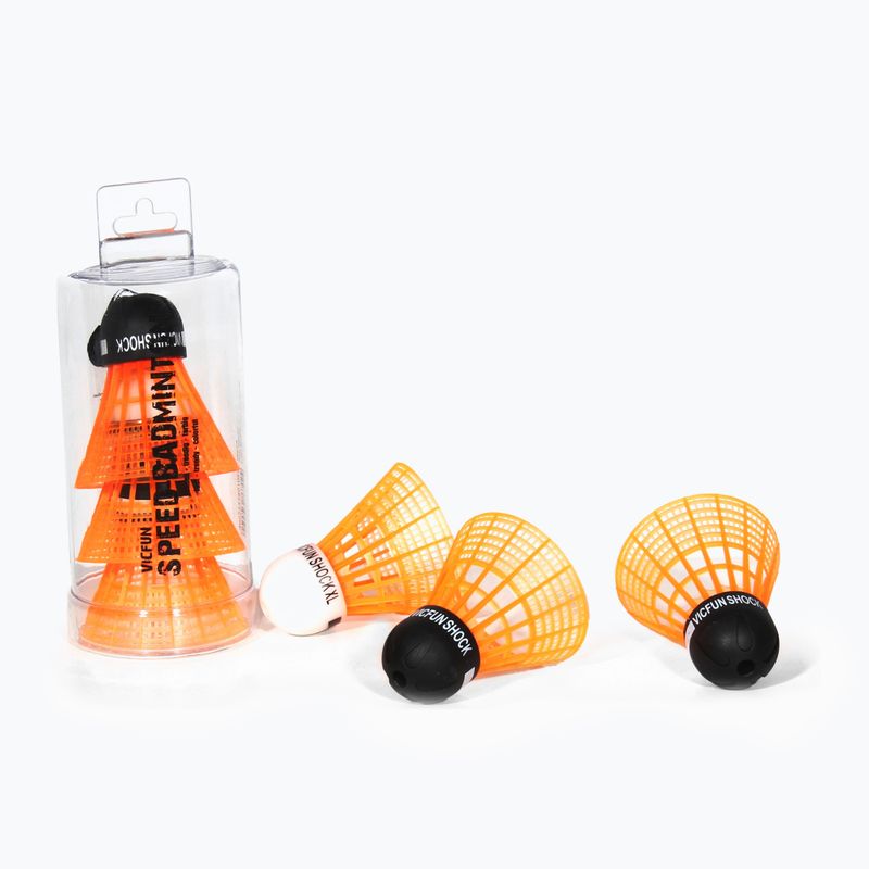 Lotki do badmintona VICFUN Shock Tube 3 szt. orange 4