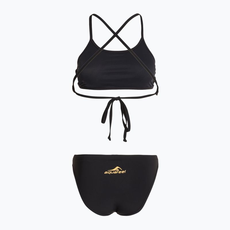 Strój pływacki dwuczęściowy damski aquaFeel Bikini Mini-Crossback golden steel 2