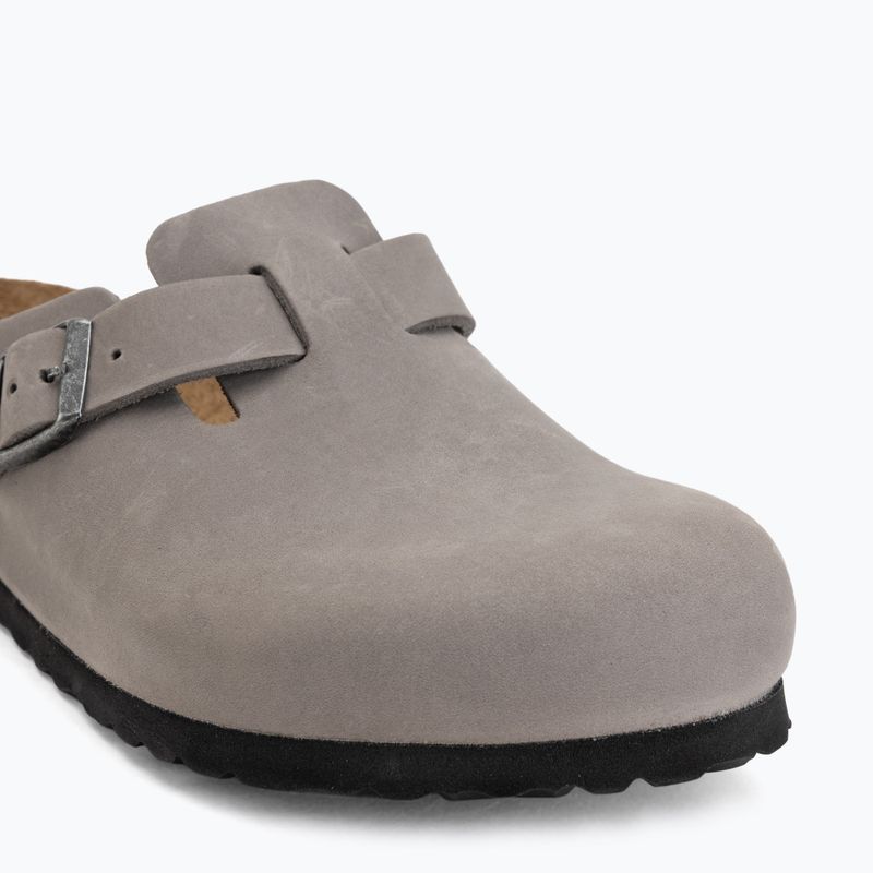 Klapki BIRKENSTOCK Boston Soft Footbed Oiled Leather Regular iron 7