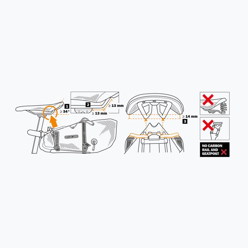 Torba rowerowa pod siodło ORTLIEB Seat-Pack QR 7,5 l dark sand 9