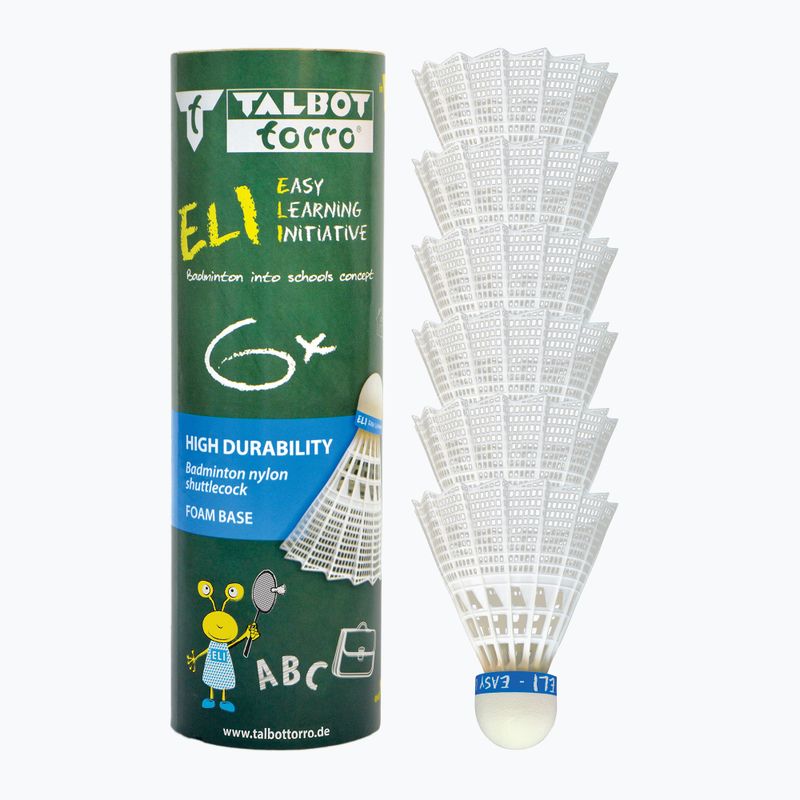 Lotki do badmintona Talbot-Torro Eli 6 szt. white 4