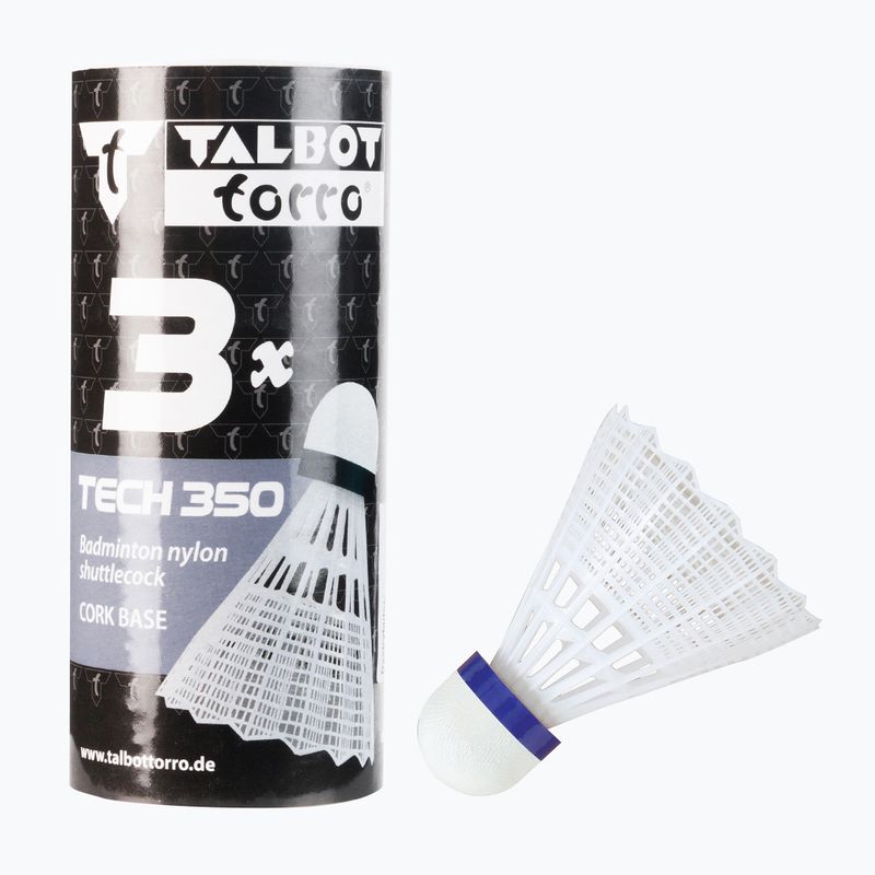 Lotki do badmintona Talbot-Torro Tech 350 Nylon 3 szt. white