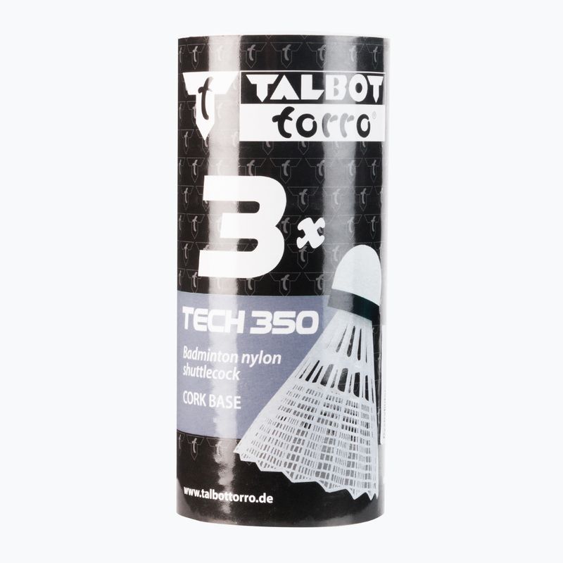 Lotki do badmintona Talbot-Torro Tech 350 Nylon 3 szt. white 2