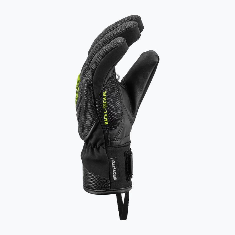 Rękawice narciarskie dziecięce LEKI WCR C-Tech 3D Junior black/ice lemon 4