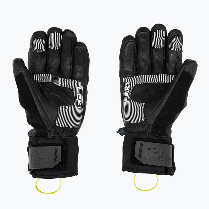 Rękawice narciarskie męskie LEKI Griffin Tune 3D Boa black/graphite/ice lemon 3
