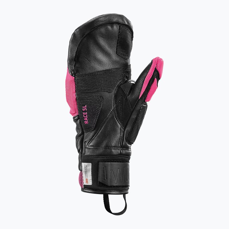 Rękawice narciarskie damskie LEKI WCR Venom SL 3D Mitt black/pink 10