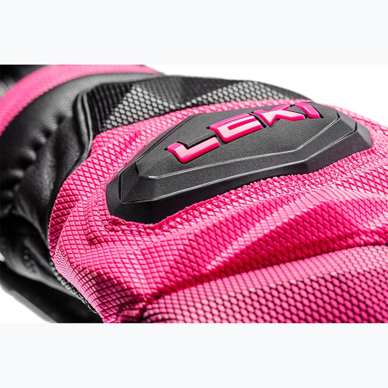 Rękawice narciarskie damskie LEKI WCR Venom SL 3D Mitt black/pink 14