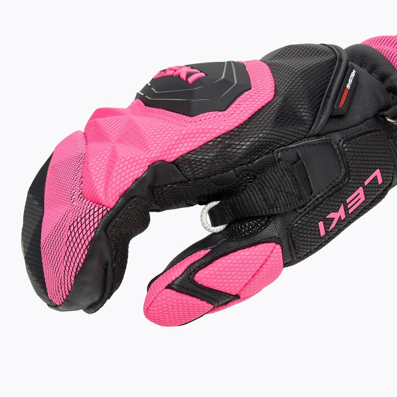 Rękawice narciarskie damskie LEKI WCR Venom SL 3D Mitt black/pink 5