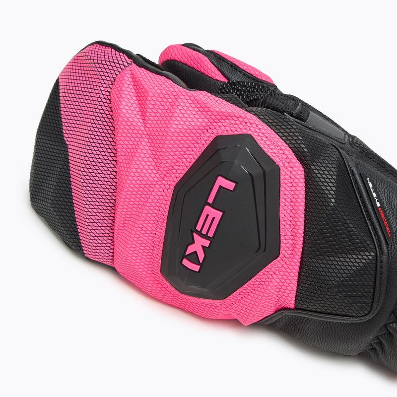 Rękawice narciarskie damskie LEKI WCR Venom SL 3D Mitt black/pink 6