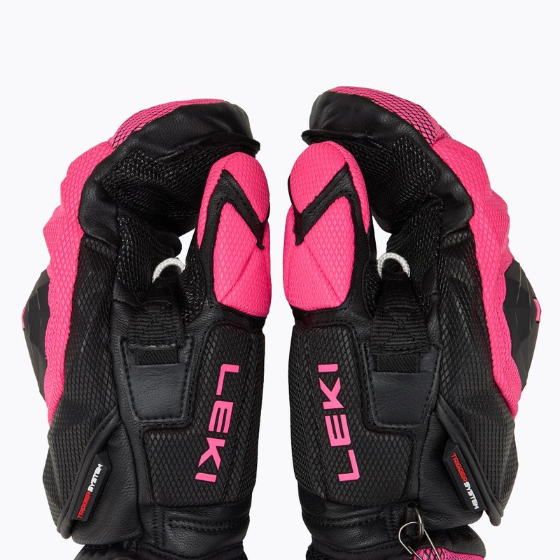 Rękawice narciarskie damskie LEKI WCR Venom SL 3D Mitt black/pink 7