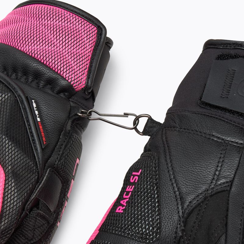 Rękawice narciarskie damskie LEKI WCR Venom SL 3D Mitt black/pink 8