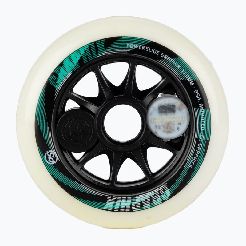 Kółko do rolek Powerslide Graphix Right 110 mm/85A white