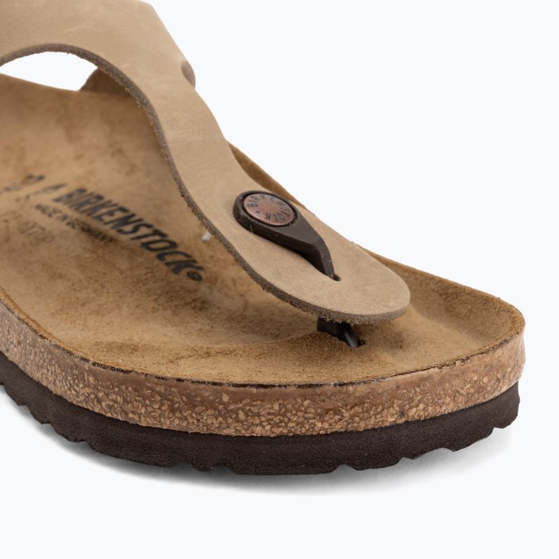Klapki BIRKENSTOCK Gizeh Oiled Leather tabacco brown 7