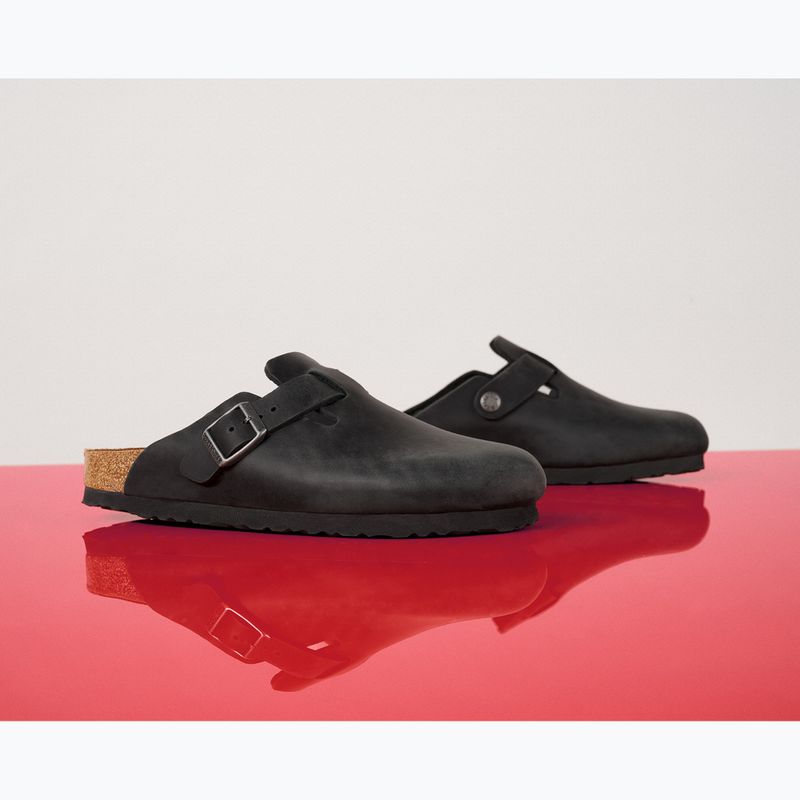 Klapki BIRKENSTOCK Boston LEOI Narrow black 8