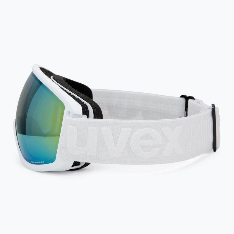 Gogle narciarskie UVEX Topic white matt/mirror orange blue 4