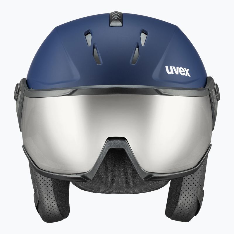 Kask narciarski UVEX Instinct Visor navy matt/mirror silver/smoke 2