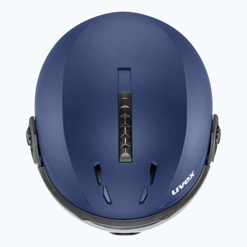 Kask narciarski UVEX Instinct Visor navy matt/mirror silver/smoke 5