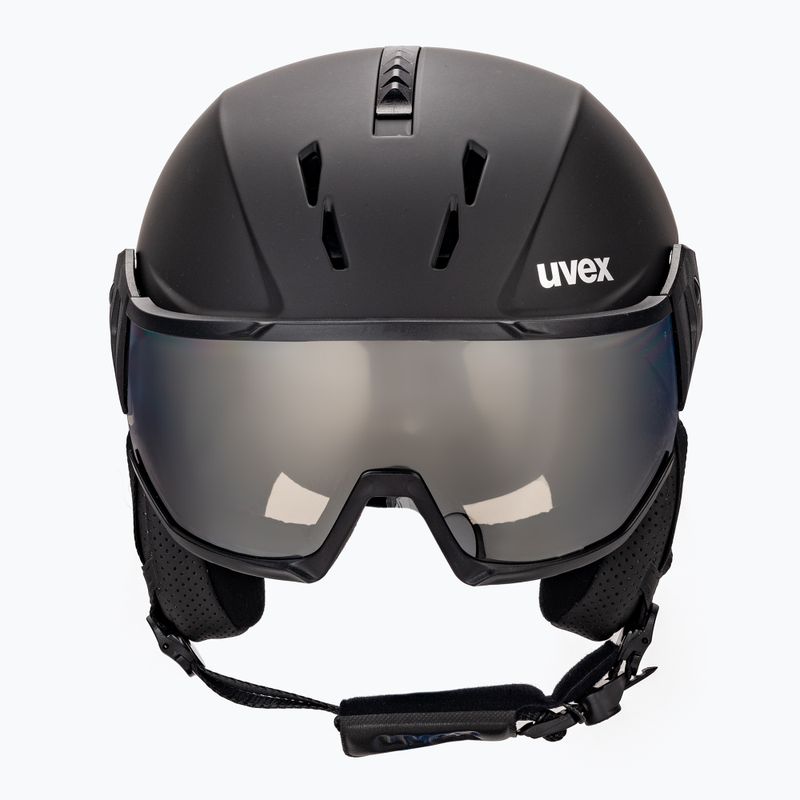 Kask narciarski UVEX Instinct Visor black matt/mirror silver/smoke 2